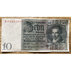 ALEMANIA 1929 BILLETE DE 10 REICHSMARK